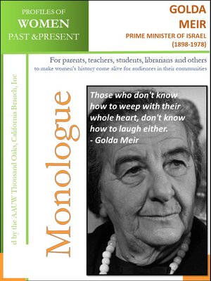 cover image of Profiles of Women Past & Present – Golda Meir, Prime Minister of Israel (1898-1978)